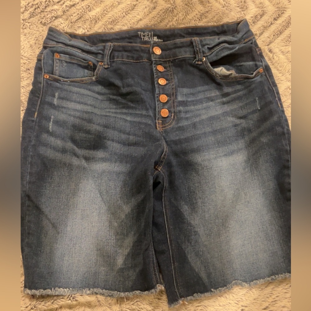 Time and Tru High Rise Jean Shorts